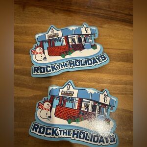 Dutch Bros Festive Sticker Set - Blue and White Rock the Holidays